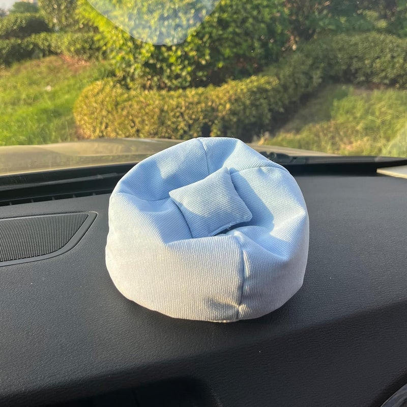 Walant Doll Car Seat Compatible with Labubu, Handmade Bean Bag Chair for 15-17cm Doll, Anti-Slip Bottom, Cute Doll Accessories for Display, Fans&Collectors Gifts, Durable Corduroy Fabric (Sky Blue) - Image 2